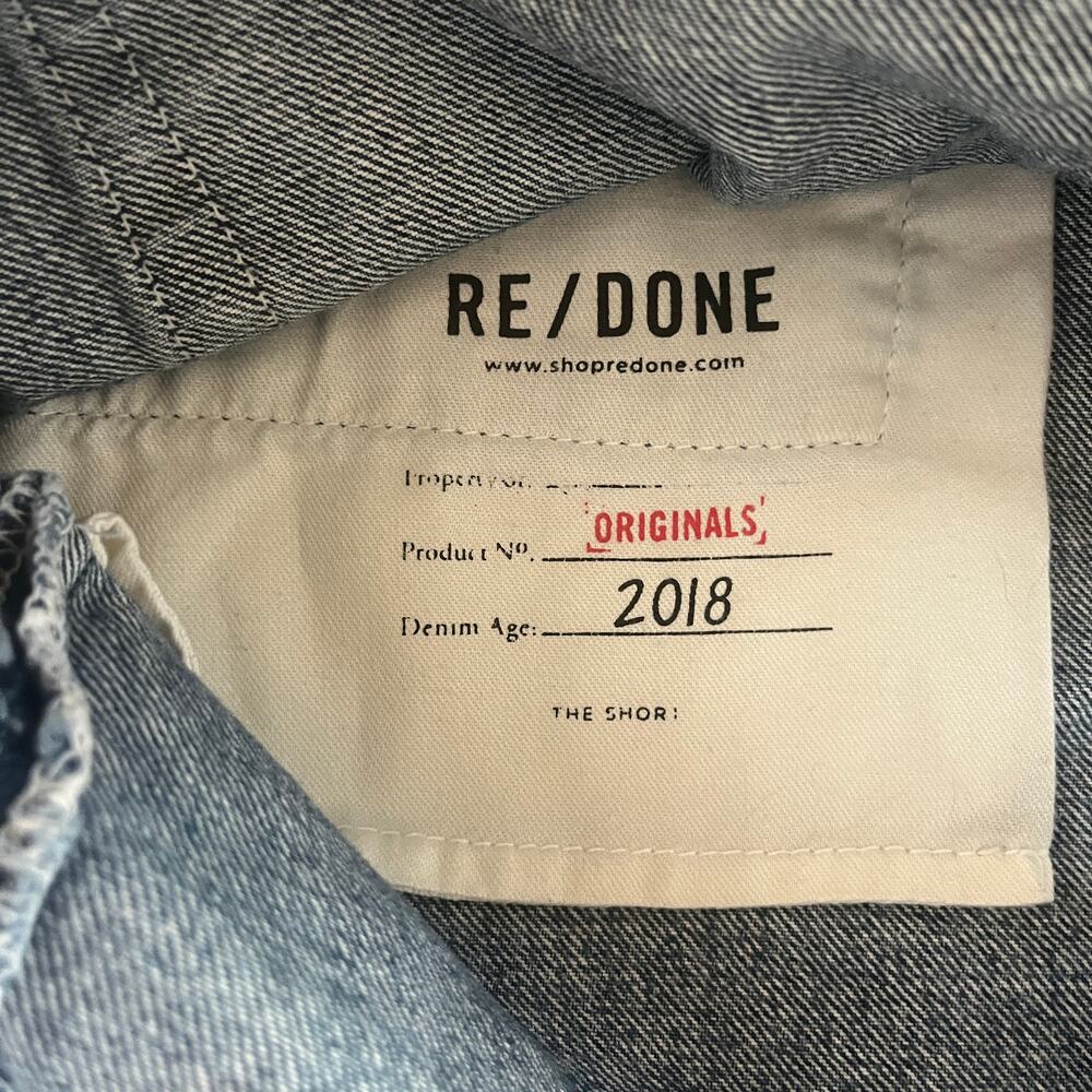 Re/Done x Solid & Striped Malibu Distressed Cut Off Denim Shorts Rip Size 28 - Picture 5 of 6